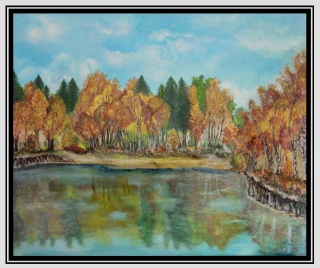 Etang des Bruyères en automne - Les Pinceaux de Nano